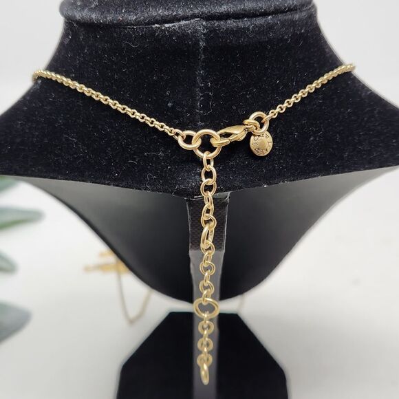 J. CREW Gold Tone Tassel Rhinestone Necklace - Picture 4 of 8